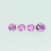 1.4-1.7 mm Natural Pink Sapphire Loose Gemstone Round Diamond Cut Vs Quality Color