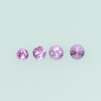 0.8-1.6 mm Natural Pink Sapphire Loose Gemstone Round Diamond Cut Vs Quality Color