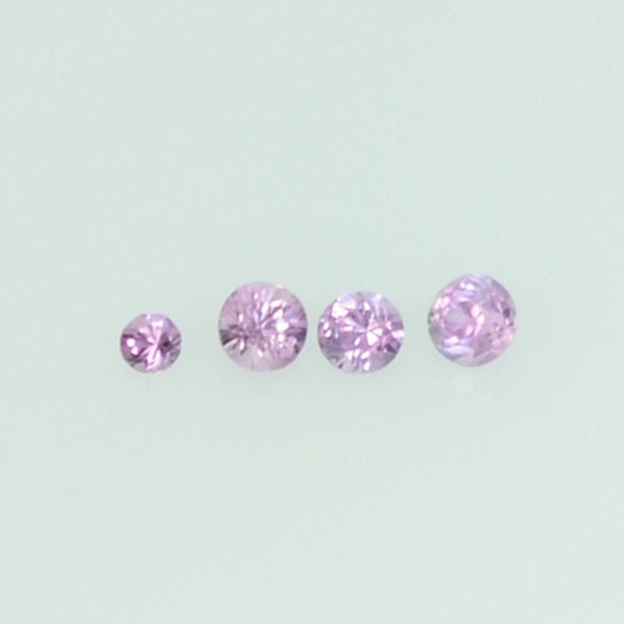 1.4-1.7 mm Natural Pink Sapphire Loose Gemstone Round Diamond Cut Vs Quality Color