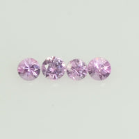 1.7-2.3 mm Natural Pink Sapphire Loose Gemstone Round Diamond Cut Vs Quality Color