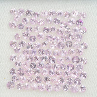 1.8-2.3 mm Natural Pink Sapphire Loose Gemstone Round Diamond Cut Vs Quality Color