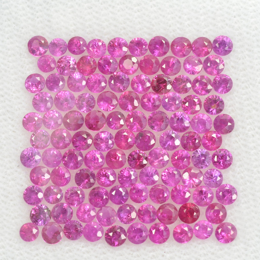 1.8-4.0 mm Natural Purple Sapphire Loose Gemstone Round Diamond Cut Pk Quality