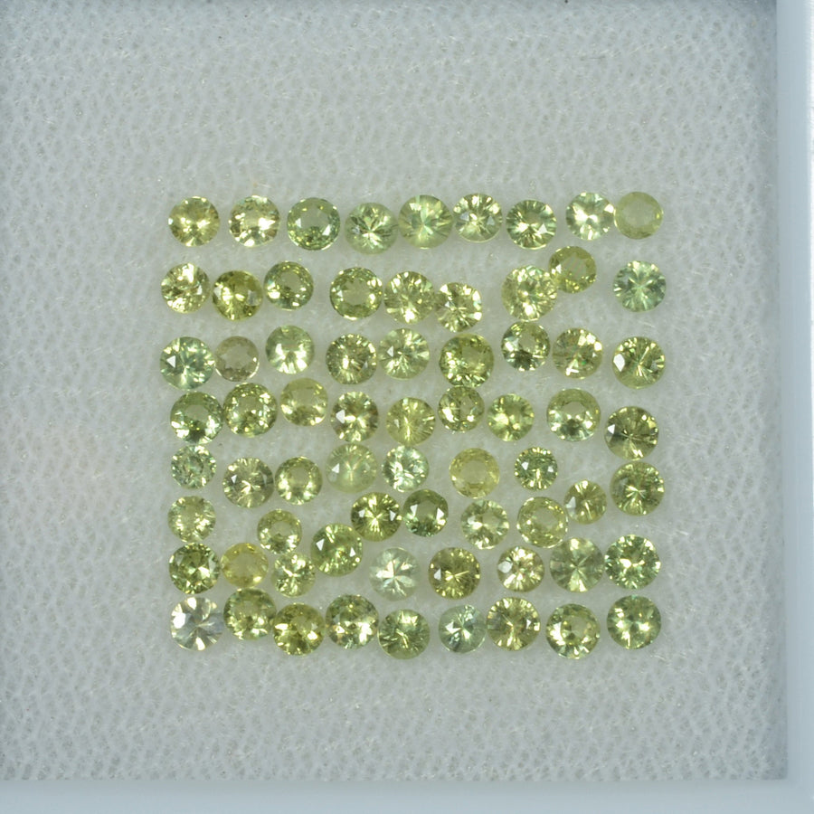 1.4-2.5  mm Natural Green Sapphire Loose Gemstone Round Diamond Cut Vs Quality Color - Thai Gems Export Ltd.