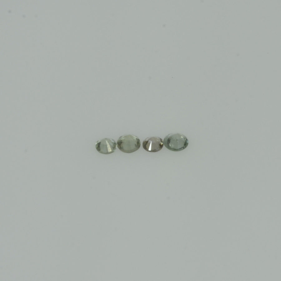 1.4-3.9 mm Natural Green Sapphire Loose Gemstone Round Diamond Cut Vs Quality Color