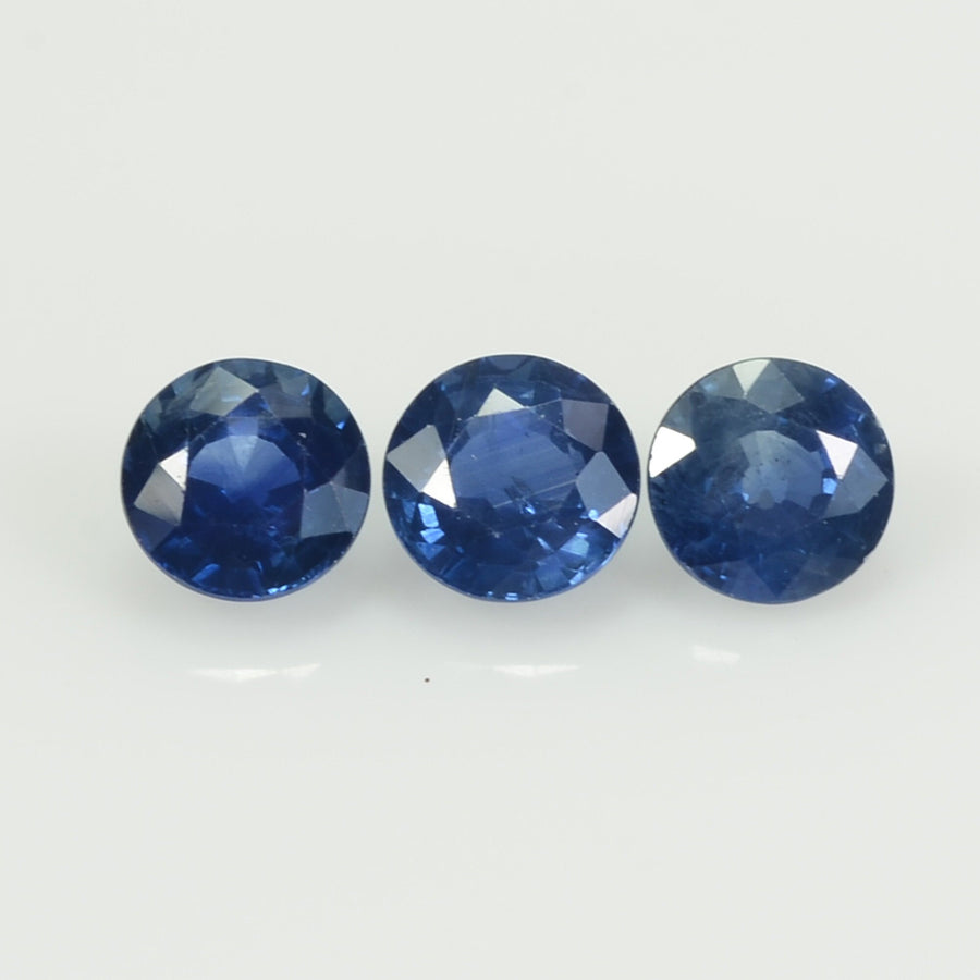 5.7-6.4 MM Natural Blue Sapphire Loose Gemstone Round Cut