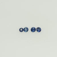 0.8-4.5 mm Natural Blue Sapphire Loose Gemstone Round Diamond Cut Vs Quality Color