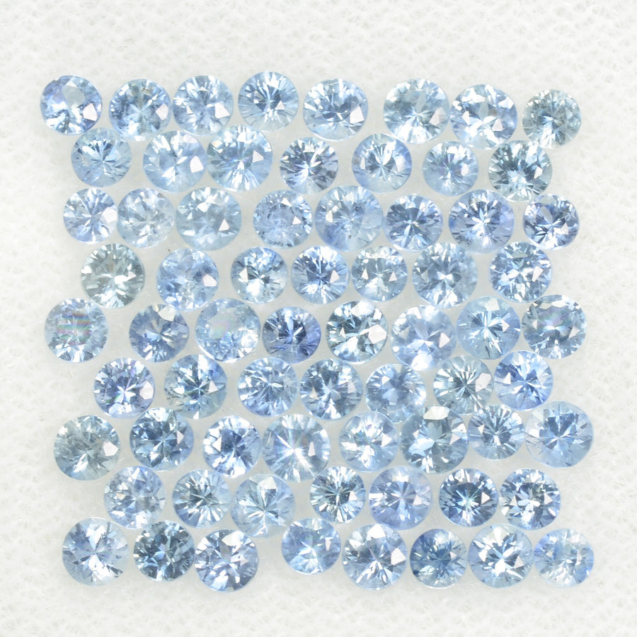 2.5-3.7 mm Natural Blue Sapphire Loose Gemstone Round Diamond Cut Vs Quality Color