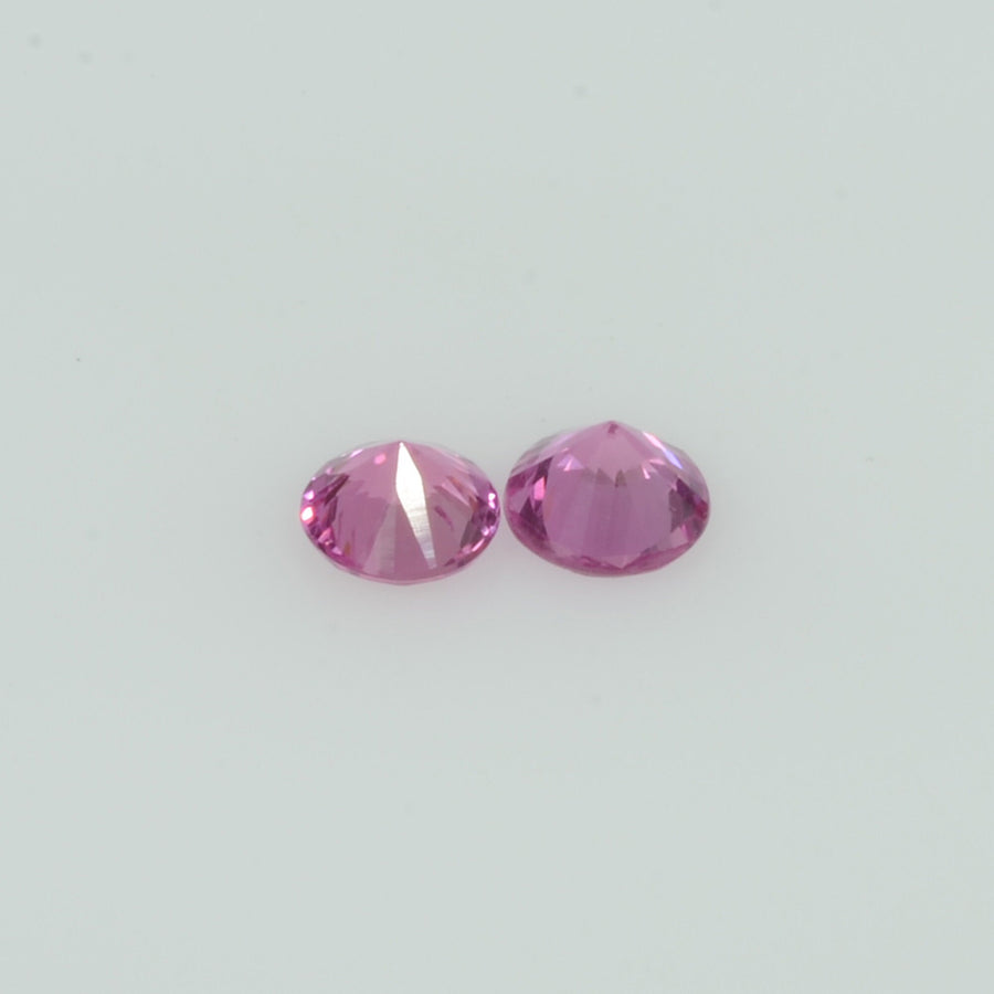 3.9 mm Natural Pink Sapphire Loose Pair Gemstone Round Diamond Cut