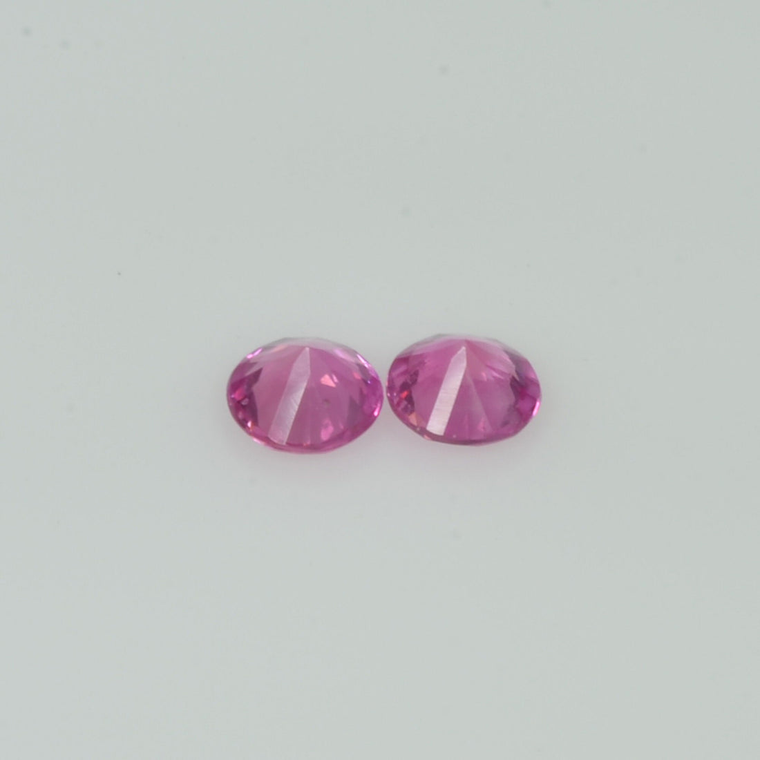 3.9 mm Natural Pink Sapphire Loose Pair Gemstone Round Diamond Cut