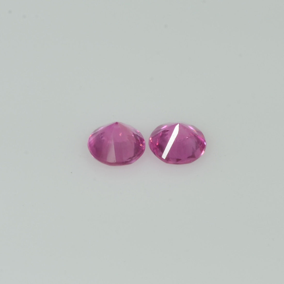 3.9 mm Natural Pink Sapphire Loose Pair Gemstone Round Diamond Cut