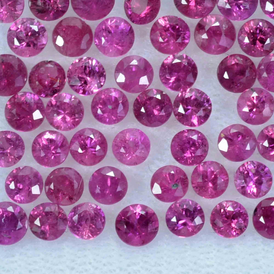 1.8-4.0 mm Natural Purple Sapphire Loose Gemstone Round Diamond Cut Pk Quality