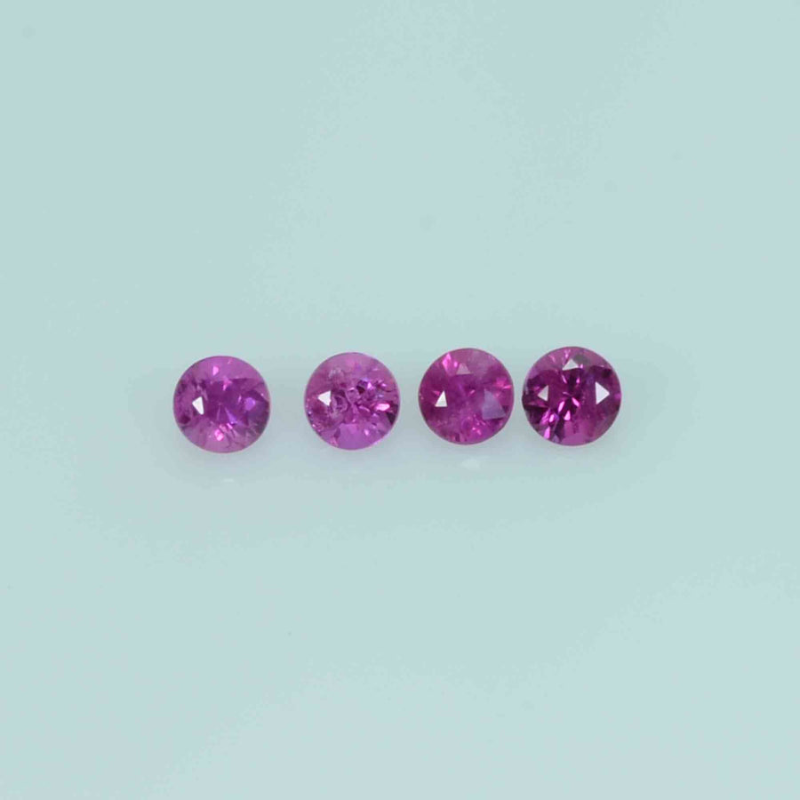 1.8-4.0 mm Natural Purple Sapphire Loose Gemstone Round Diamond Cut Pk Quality