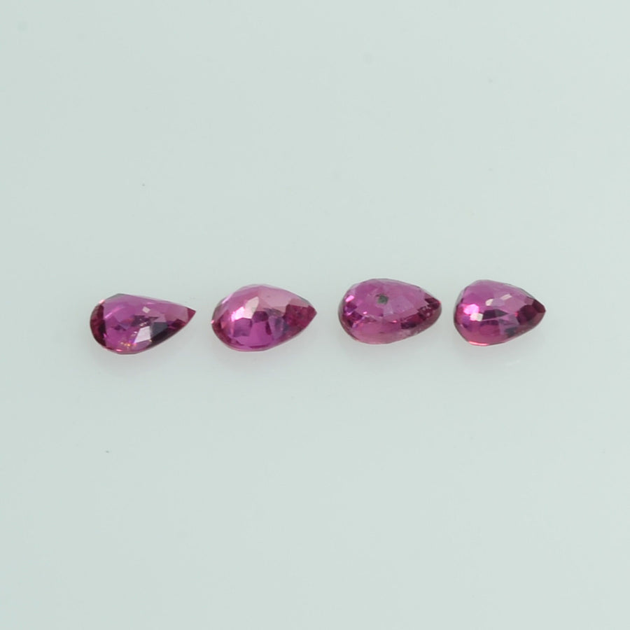 3x2 mm Lot Natural Ruby Loose Gemstone Pear Cut