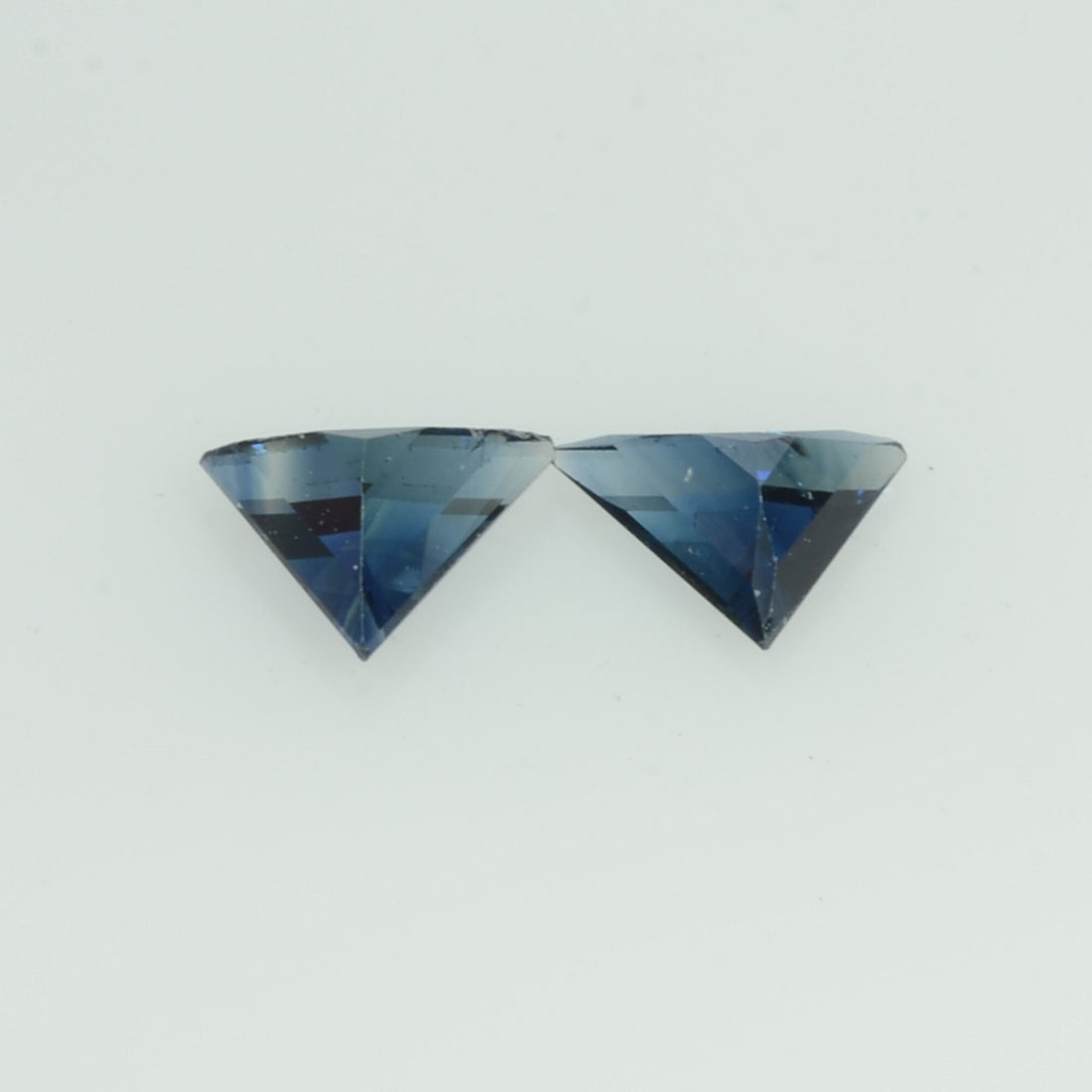 Natural Blue Sapphire Loose Gemstone Triangle Cut Pair