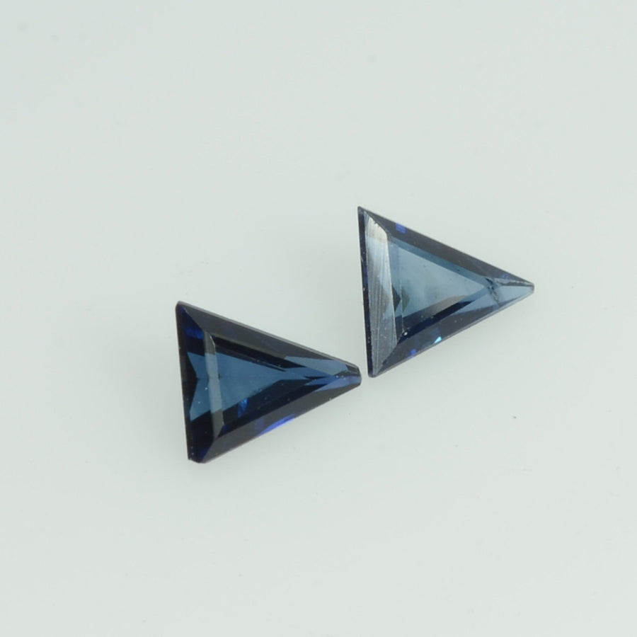 Natural Blue Sapphire Loose Gemstone Triangle Cut Pair