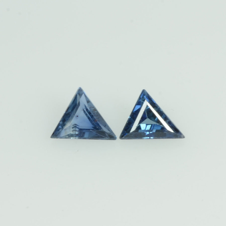 Natural Blue Sapphire Loose Gemstone Triangle Cut Pair