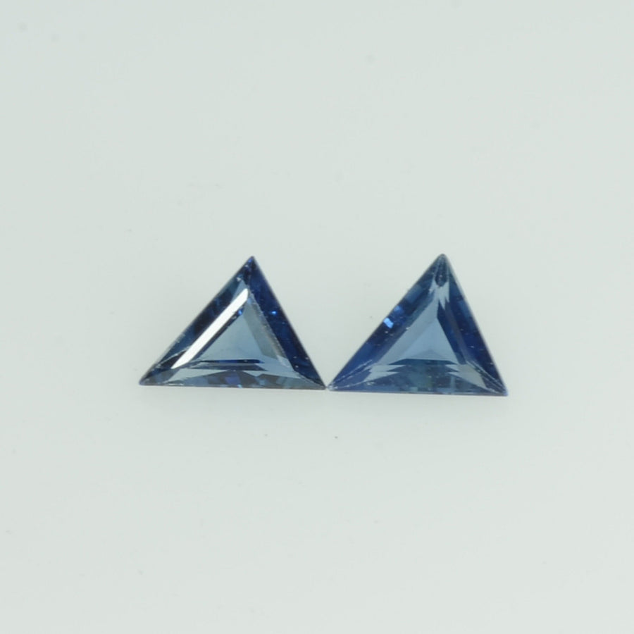 Natural Blue Sapphire Loose Gemstone Triangle Cut Pair