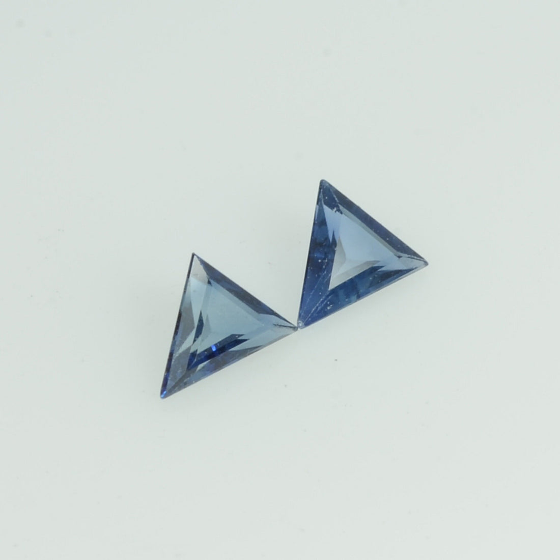 Natural Blue Sapphire Loose Gemstone Triangle Cut Pair