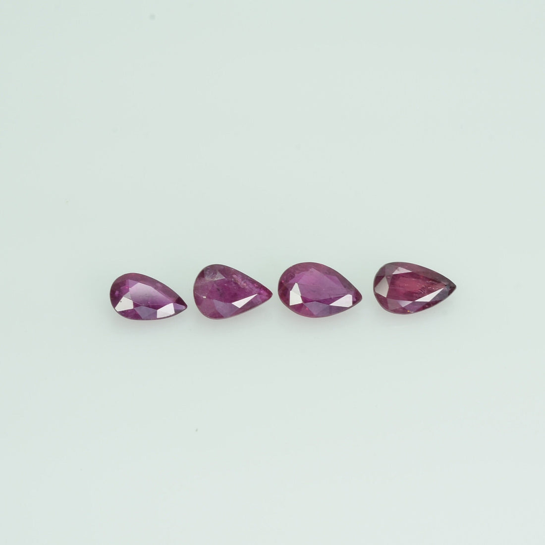 6x4 mm Lot Natural Ruby Loose Gemstone Pear Cut