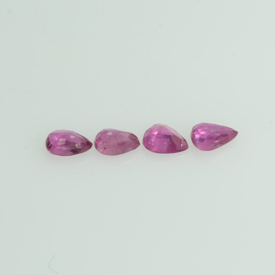 3x2 mm Lot Natural Ruby Loose Gemstone Pear Cut