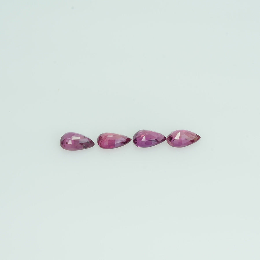 5x3 mm Lot Natural Ruby Loose Gemstone Pear Cut