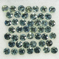 1.7-4mm Natural Blue Green Teal Sapphire Loose Gemstone Round Cut