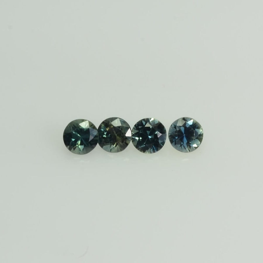 1.7-4mm Natural Blue Green Teal Sapphire Loose Gemstone Round Cut