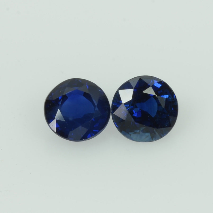 4.5 mm Natural Blue Sapphire Loose Pair Gemstone Round Cut