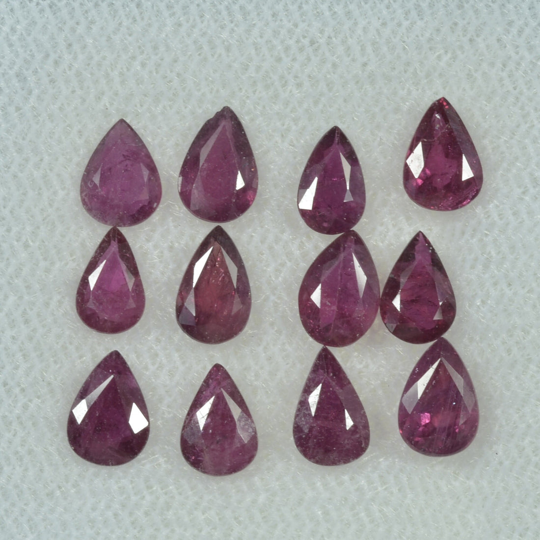 6x4 mm Lot Natural Ruby Loose Gemstone Pear Cut