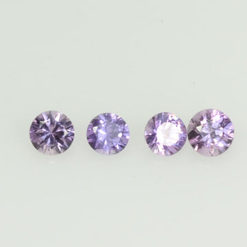 2-3.5 mm Natural Purple Sapphire Loose Gemstone Round Diamond Cut Cleanish Quality