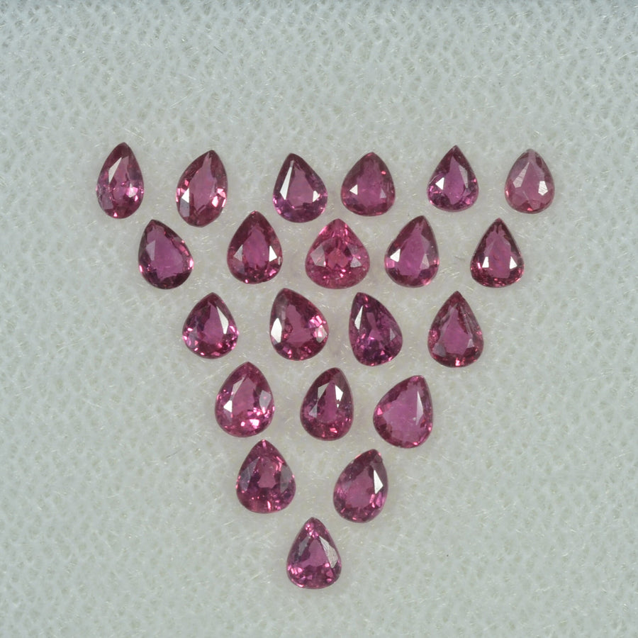 3x2 mm Lot Natural Ruby Loose Gemstone Pear Cut