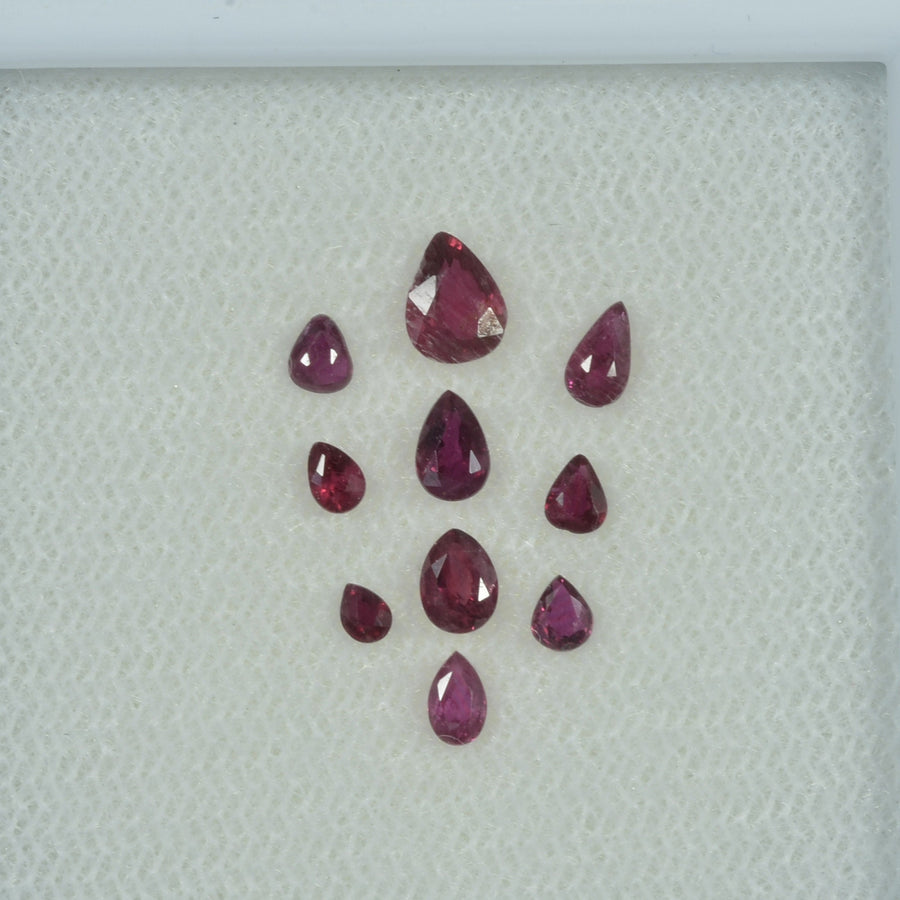 1.14 Cts Natural Ruby Loose Gemstone Pear Cut