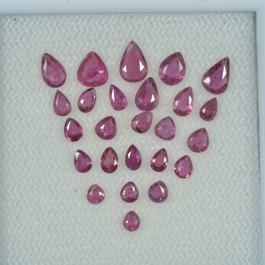 3.10 Cts Natural Ruby Loose Gemstone Pear Cut