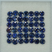 2.5-6.0 mm Natural Blue Sapphire Loose Gemstone Round Diamond Cut Vs Quality Color - Thai Gems Export Ltd.