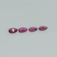 3.5x2.5 mm Natural Ruby Loose Gemstone Pear Cut