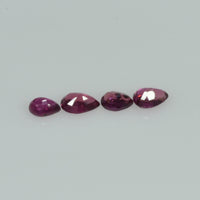 3.5x2.5 mm Natural Ruby Loose Gemstone Pear Cut