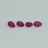 3.5x2.5 mm Natural Ruby Loose Gemstone Pear Cut