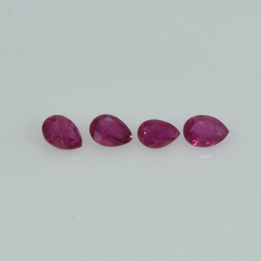 3.5x2.5 mm Natural Ruby Loose Gemstone Pear Cut