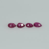 3.5x2.5 mm Natural Ruby Loose Gemstone Pear Cut