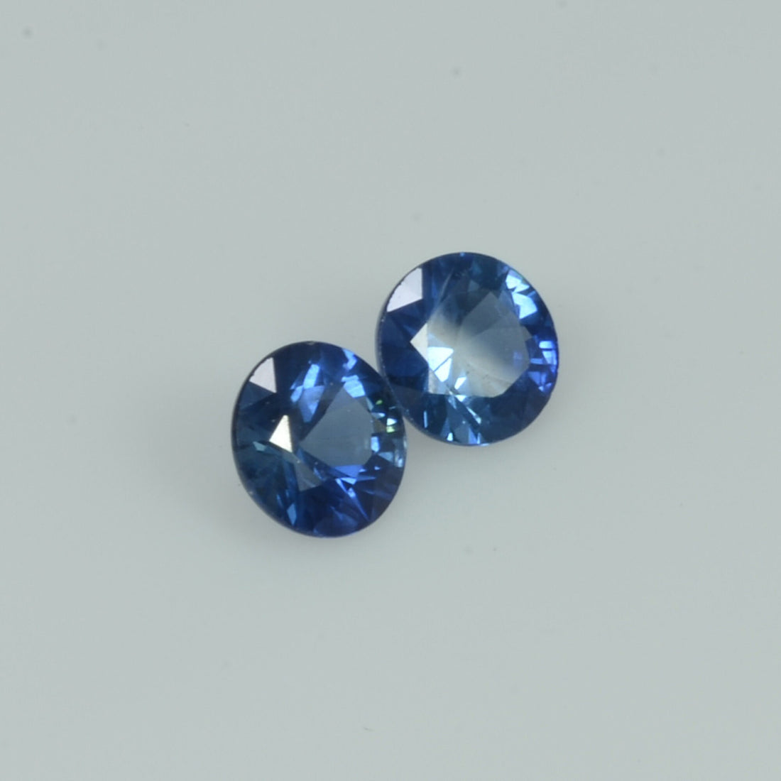 5.2 mm Natural Blue Sapphire Loose Pair Gemstone Round Cut