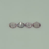 1.4-4.5 mm Natural Pink Sapphire Loose Gemstone Round Diamond Cut Vs Quality