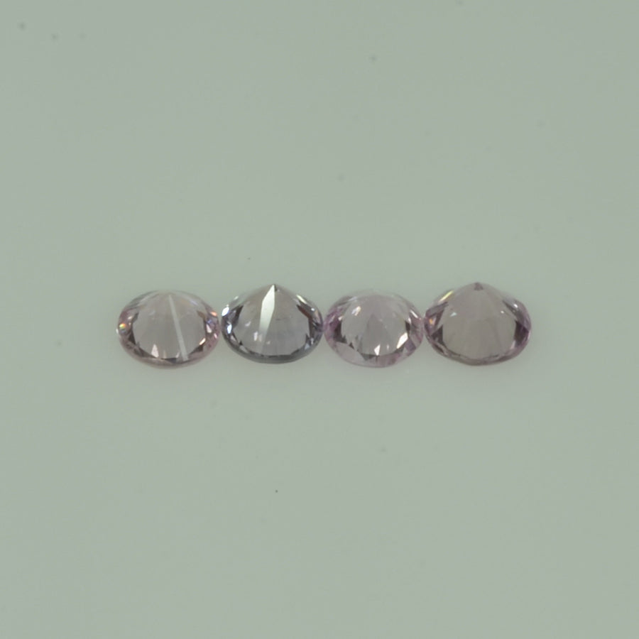 1.4-4.5 mm Natural Pink Sapphire Loose Gemstone Round Diamond Cut Vs Quality