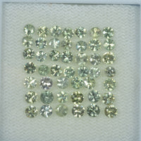 1.4-3.9 mm Natural Green Sapphire Loose Gemstone Round Diamond Cut Vs Quality Color