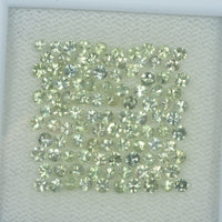 1.4-3.9 mm Natural Green Sapphire Loose Gemstone Round Diamond Cut Vs Quality Color