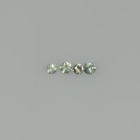 1.4-3.9 mm Natural Green Sapphire Loose Gemstone Round Diamond Cut Vs Quality Color