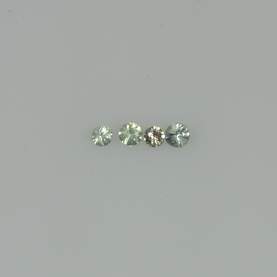 1.4-3.9 mm Natural Green Sapphire Loose Gemstone Round Diamond Cut Vs Quality Color