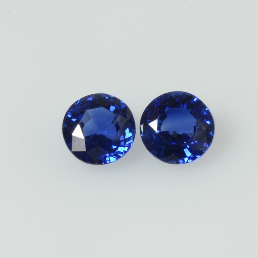 4.1-4.2 mm Natural Blue Sapphire Loose Gemstone Round Diamond Cut