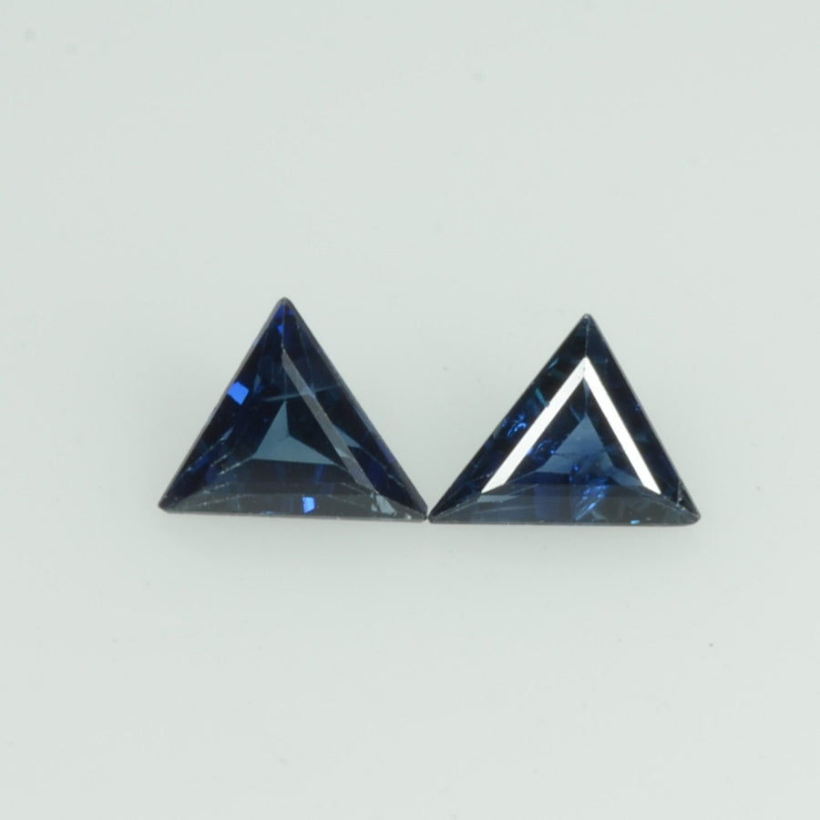 Natural Blue Sapphire Loose Gemstone Triangle Cut Pair