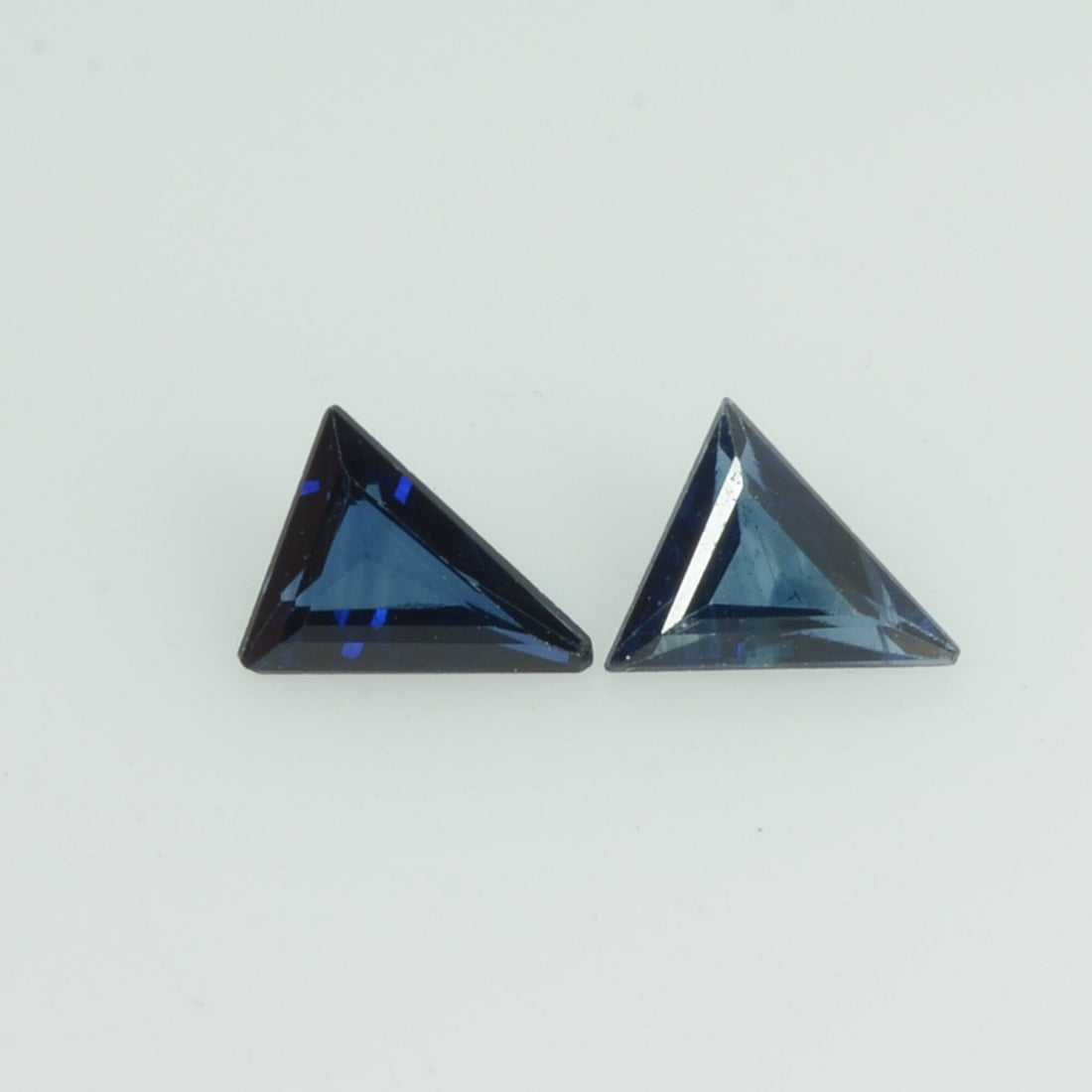 Natural Blue Sapphire Loose Gemstone Triangle Cut Pair