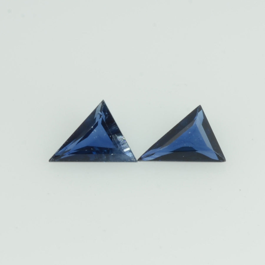 Natural Blue Sapphire Loose Gemstone Triangle Cut Pair